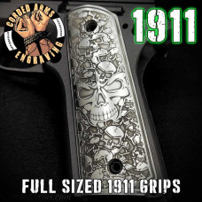 Skullz 1911 Grips - Billet Aluminum - Laser Engraved