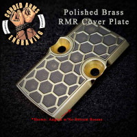 Polished Brass Honeycomb  RMR Cover Plate Beveled