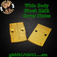 WIDE Glock Slide RMR Cover Plate Rounded g20, g21, g29, g30, g30sf, g40 ANODIZED