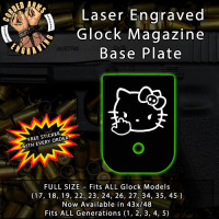 FU Hello Kitty Laser Engraved Aluminum Glock Magazine Base Plates