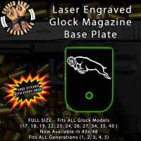 Ram Laser Engraved Aluminum Glock Magazine Base Plates