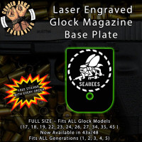Navy Seabees Laser Engraved Aluminum Glock Magazine Base Plates