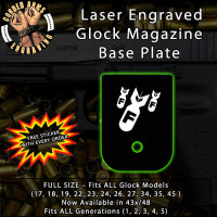 Incoming F-Bombs Laser Engraved Aluminum Glock Magazine Base Plates