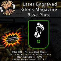Big Foot Laser Engraved Aluminum Glock Magazine Base Plates