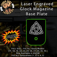 Celtic Trinity Knot Laser Engraved Aluminum Glock Magazine Base Plates
