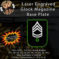 Sergeant First Class E7 Laser Engraved Aluminum Glock Magazine Base Plates
