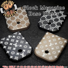 LV and Gucci Cerakoted Glock Magazine Base Plates