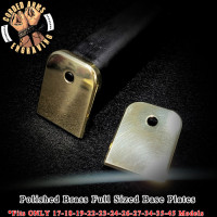 Polished Brass Magazine Base Plates for Glock
