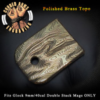 Polished Brass TOPO Glock Magazine Base Plates