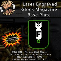 F-Bomb Laser Engraved Aluminum Glock Magazine Base Plates