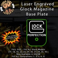 Glock Perfection Laser Engraved Aluminum Glock Magazine Base Plates