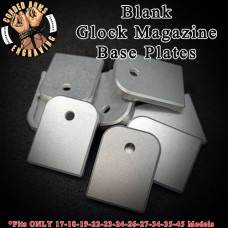 Full Sized Magazine Base Plate Aluminum Blanks for Glock (25pk)