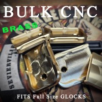 Full Sized Magazine Base Plate Brass Blanks for Glock (10pk)
