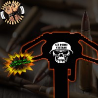 Air Force Vet Skull Laser Engraved Charging Handle