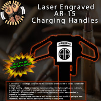 82nd Airborne Division Laser Engraved Charging Handle