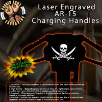 Calico Jack Laser Engraved Charging Handle