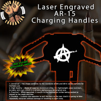 AK Anarchy Laser Engraved Charging Handle