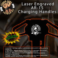 Zombie Hunter Laser Engraved Charging Handle