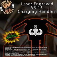 Master Parachutist Badge Laser Engraved Charging Handle