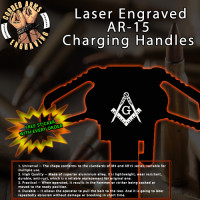 Masonic Laser Engraved Charging Handle