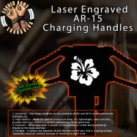 Hibiscus Laser Engraved Charging Handle