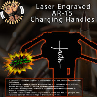 Faith Cross Laser Engraved Charging Handle