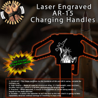 Lady Liberty Laser Engraved Charging Handle