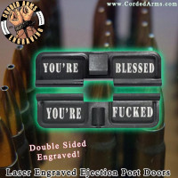 Blessed / Fucked Laser Engraved Ejection Port Door