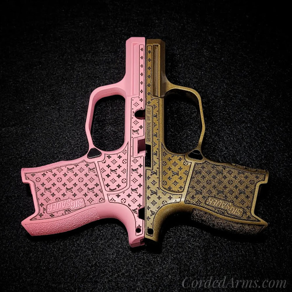 Sig365 LV Etched / Cerkoted Bubblegum Pink / Glock FDE
