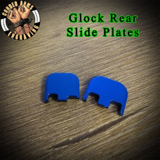 Blue Anodized Laser Engraved Glock Slide Plate