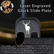 Bull Elk Laser Engraved Glock Slide Plate