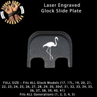 Flamingo Laser Engraved Glock Slide Plate