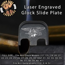 Navy Trident Laser Engraved Glock Slide Plate