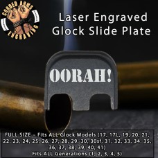 OORAH! Laser Engraved Glock Slide Plate