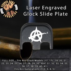 AK Anarchy Laser Engraved Glock Slide Plate