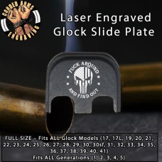 FAFO Punisher Laser Engraved Glock Slide Plate