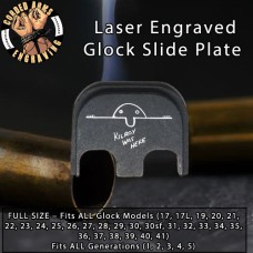 Kilroy Laser Engraved Glock Slide Plate