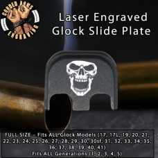 Skull 2 Laser Engraved Glock Slide Plate