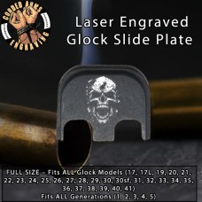 Mocking Skull Laser Engraved Glock Slide Plate