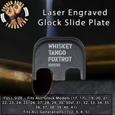 WTF Laser Engraved Glock Slide Plate