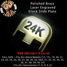 24k Laser Engraved Glock Slide Plate 