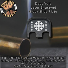 Deus Vult (Gods Will) Laser Engraved Glock Slide Plate