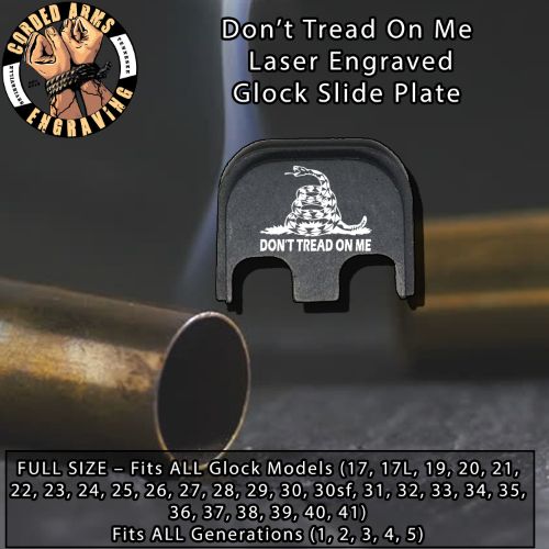 Replacement Slide Cover Plate for Glock G43 DON'T TREAD ON ME 