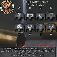 Hello Kitty Series Laser Engraved Aluminum Glock SlidePlates