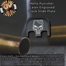 Hello Punisher Laser Engraved Glock Slide Plate