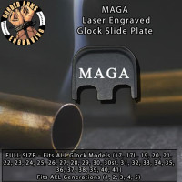 MAGA Laser Engraved Glock Slide Plate