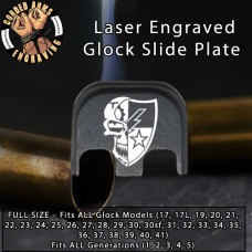 75th Ranger Regiment w/ Skull Laser Engraved Glock Slide Plate