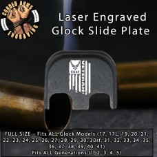 Air Force Vet Flag Laser Engraved Glock Slide Plate