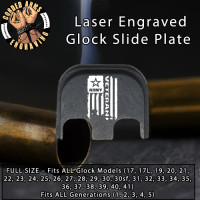  Army Vet Flag Laser Engraved Glock Slide Plate