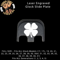  Lucky Clover Laser Engraved Glock Slide Plate